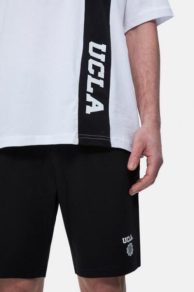 UCLA Ανδρικό μπλουζάκι KEITH White Crew Neck με στάμπα Oversize