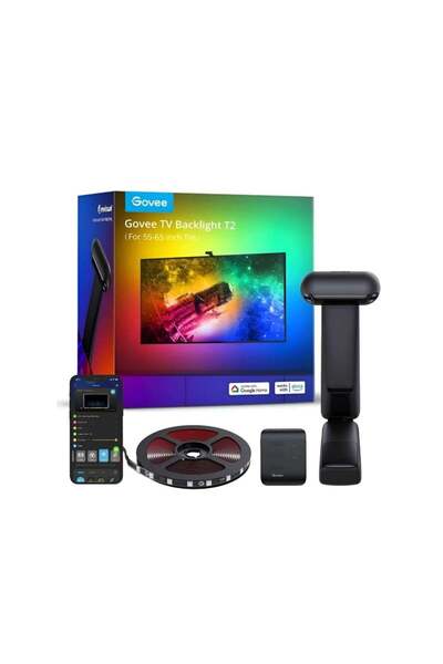 Govee قوفي T2 شريط ليد ذكي تفاعلي مع كاميراتين 55-65 بوصة