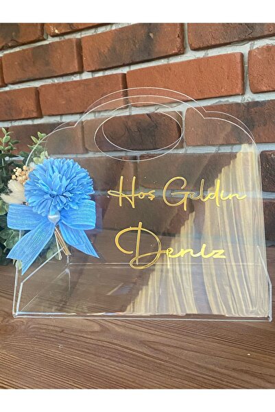 DECORA HOBİ Pleksi Büküm Çikolata Çantası, Yenidoğan Hediyesi, Babyshower Beb...