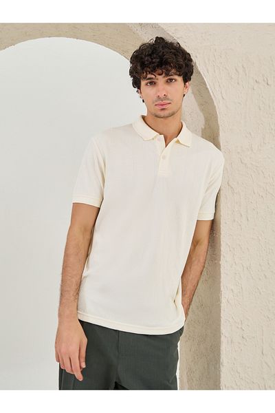 Styli Ribbed Textured Relaxed Fit Polo