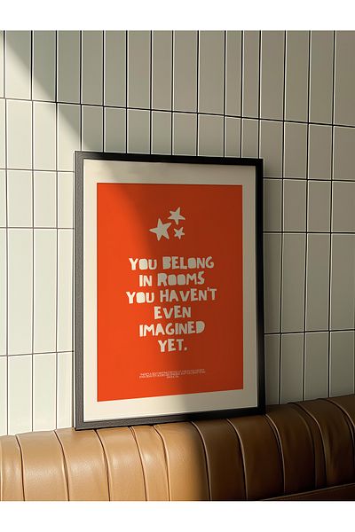 Taranist Poster - Îți aparține să fie în camerele pe care le-ai imagina doar acum Afirmation Manifest