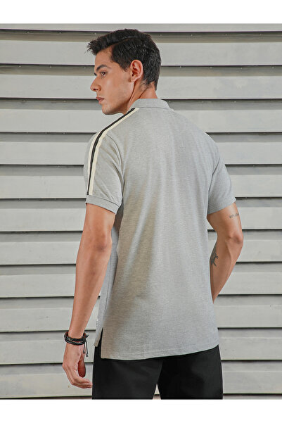 High Star By Styli Slogan Print Regular Fit Polo Neck T-Shirt