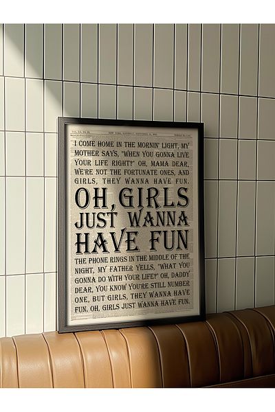 Taranist Poster - Fetele vor doar să se distreze Cyndi Lauper