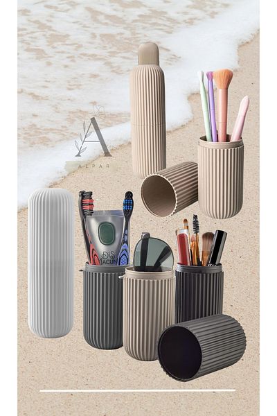 ALPAR 2Pcs Travel Box Toothbrush Case Makeup Brush Case Bag Inside Box Goods Carrying Box