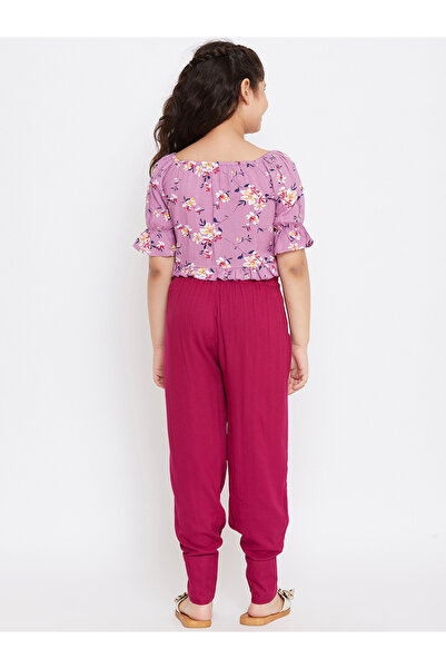 Stylo Bug By Styli Floral Print V-Neck Top and Pants Set
