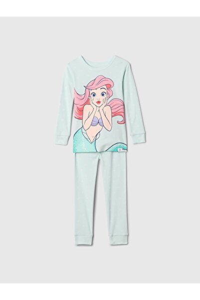 GAP Bebek Mavi Organik Pamuk Grafik Baskılı Pijama Takımı