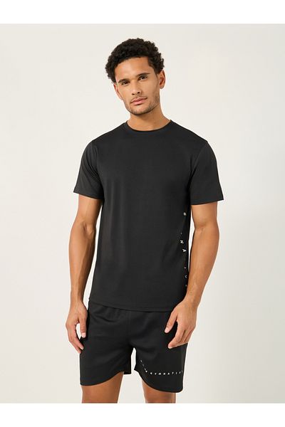 Styli Printed Regular Fit Training T-Shirt and Shorts Set