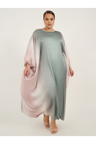 Styli قفطان ساتان بطبعة أومبير