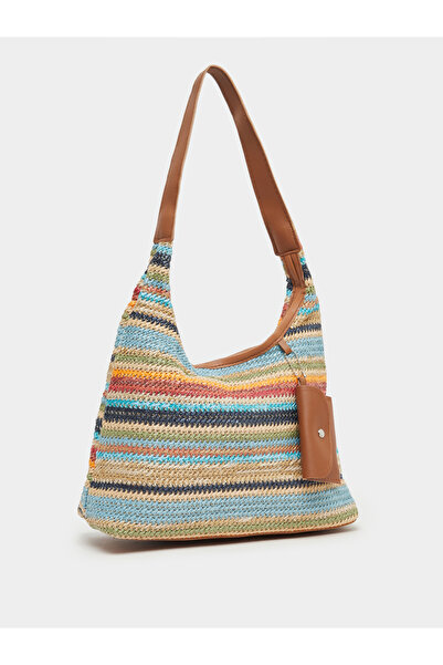 Styli حقيبة كتف محبوكة بألوان متعددة