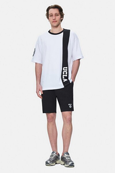 UCLA Ανδρικό μπλουζάκι KEITH White Crew Neck με στάμπα Oversize