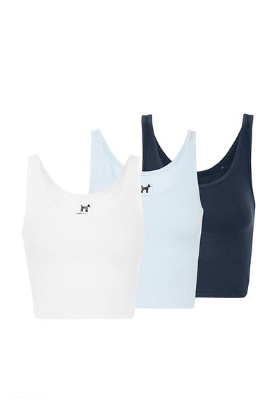Williot Alyce Women's Slim Fit Basic Back Printed Lycra Viscose 3-Piece Tank Top Blouse