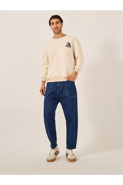 Fort Collins By Styli Embroidered Round Neck Oversized Sweatshirt