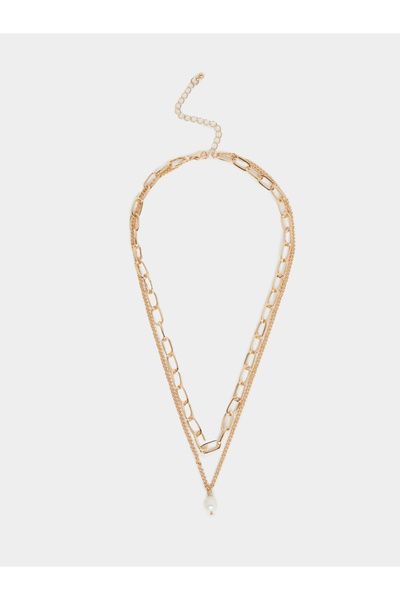 Styli مجموعة من قطعتين - قلادة لؤلؤية متدلية