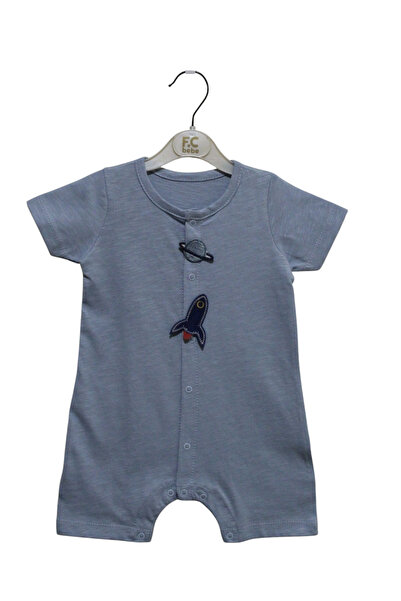 Flexibaby Erkek Gezegen Nakışlı Pamuklu Tulum