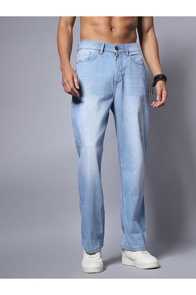 High Star By Styli Mid Rise Regular Fit Faded Jeans