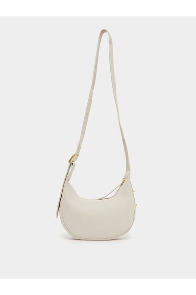 Styli Solid Shoulder Bag with Zip Closure
