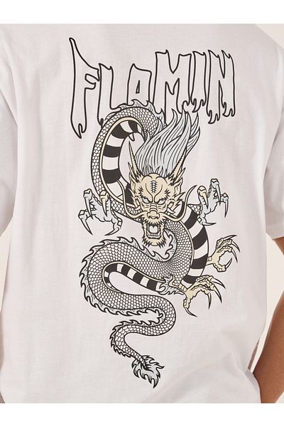 Styli Graphic Print Oversized Round Neck T-Shirt