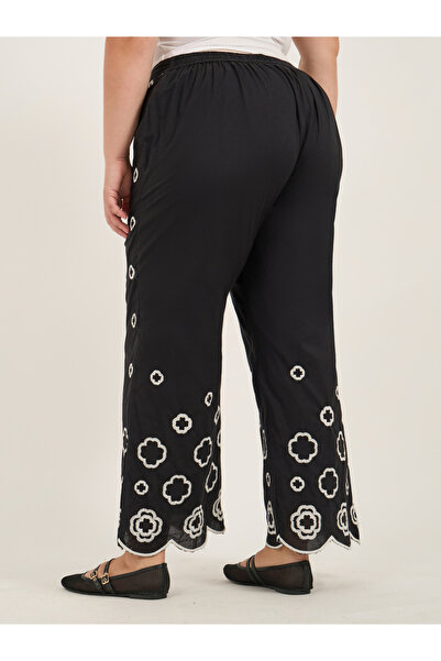Styli Plus Size Embroidered Wide Leg Pants
