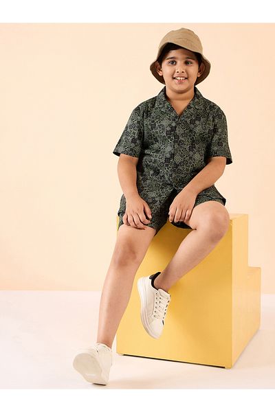 Stylo Bug By Styli Rayon Short Sleeve Shirt and Shorts Set for Boys