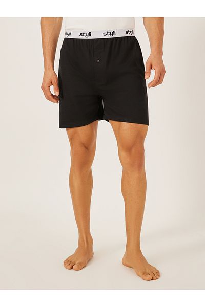 Styli Pack of 2 - Knitted Boxer With Elasticated Waistband
