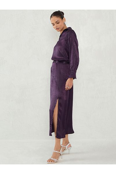 Femmella By Styli تنسيقات بلوزة وتنورة من الساتان بتصميم ذاتي