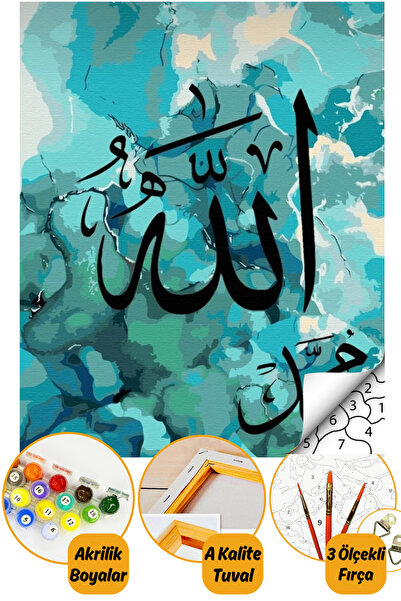 tale hobby Sayılarla Boyama Numaralı Tuval Seti Fırça Boya Dahil 40x50cm - Al...