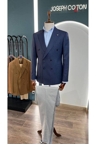 Savira slimfit ανδρικό σακάκι και μπαντόν διπλό στήθος νέας σεζόν υφαντό ύφασμα