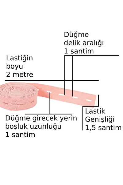 X-Perk Düğme Delikli İlikli lastik Çok Amaçlı Hobi Hamile Şapka Pantolon Elbi...