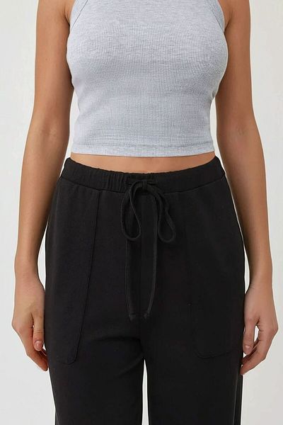 Hiccup Pantaloni tricotați texturați cu talie elastică cu picioare largi