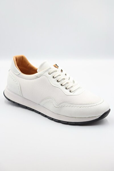 Sanvio Tarzkar Erkek Beyaz Günlük Esnek Rahat Dikişli Hafif Eva Taban Yürüyüş Garantili Spor Ayakkabı Sneakers