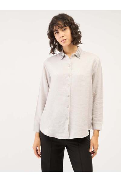 Salt Attire Women's Solid Shirt For Office, Casual Wear & Everyday Smart Styling