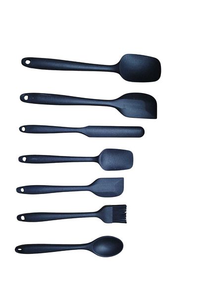 devigo Silicone Serving Spatula Set 7 Types Black Color Options