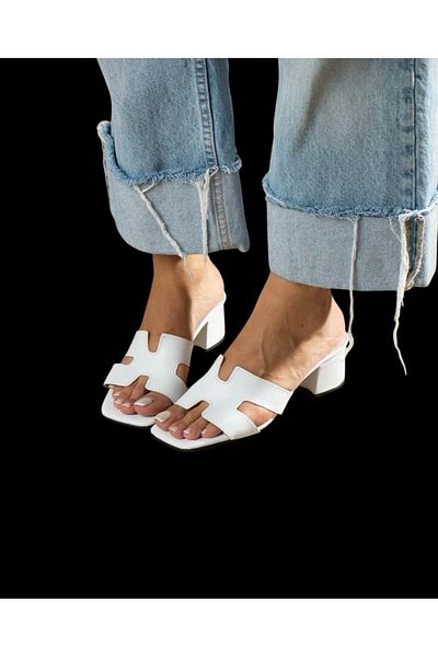 Derro Store Heeled Buckle Slippers