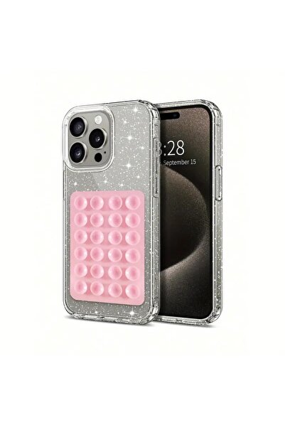 Genel Markalar Silikon Vantuzlu Telefon Tutacağı 24 Vantuzlu 1 Paket Yapışkanlı Cep Telefonu Tutucu Mıknatıslı Çok