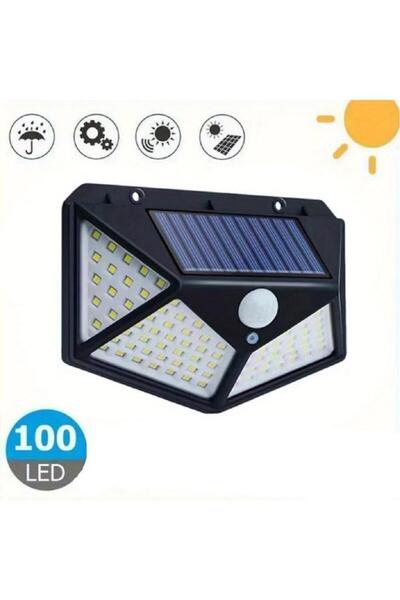 Nirnisa 100 Ledli Solar Lamba Beyaz Led Işık Güneş Enerjili Yazlık Bahçe Duva...