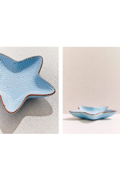 Paşabahçe Ceramic Plate - Starfish Pattern