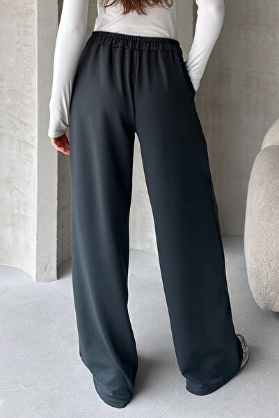 EYYE Antrasit Krep Kumaş Salaş Kesim Kadın Pantolon