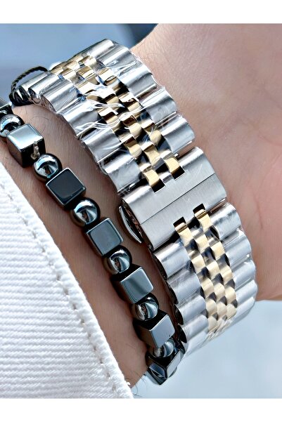 Reward Gold Silver Color Automatic Mechanism Roman Numeral Men Wristwatch + Bracelet