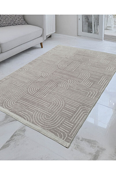 Saray Life Geometrik Desenli A kalite Pamuklu Kilim Halı Dokuma Tabanlı Salon...