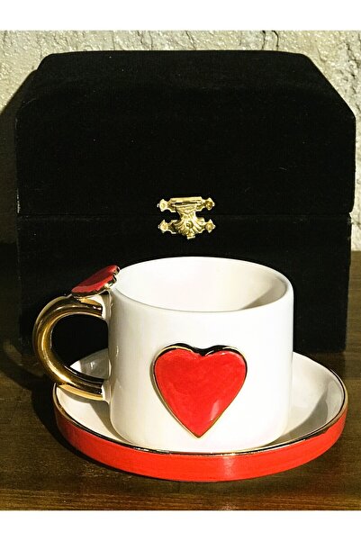 Celines Wonders 24 Ayar Altınlı, Kalp Kabartmalı, El Yapımı, Hediyelik Kahve ...