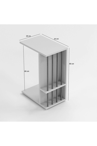 interGO Magazine Side Table - White