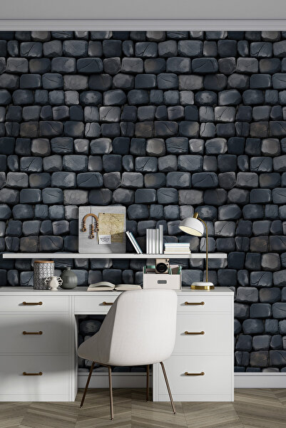 Pluswall Kendinden Yapışkanlı Doğal Taş Desenli Duvar Kağıdı, DIY Duvar Kağıd...