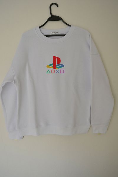 EldenStitch Ps Embroidered Unisex Oversize Sweatshirt