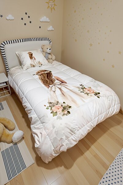 EVPANYA Односпальний ковдра та наволочка з малюнком «Проста принцеса з рудим волоссям»