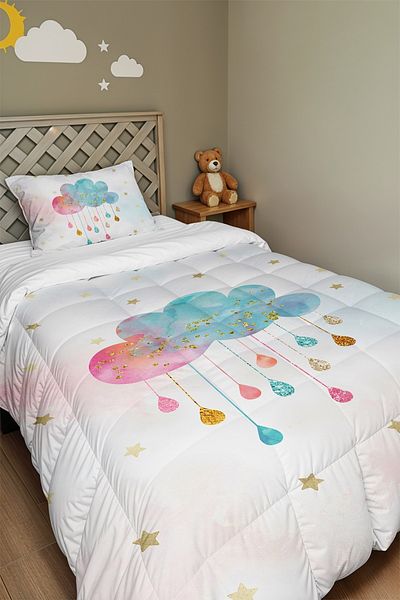EVPANYA Cuvertură și fată de pernă cu model Dream Cloud