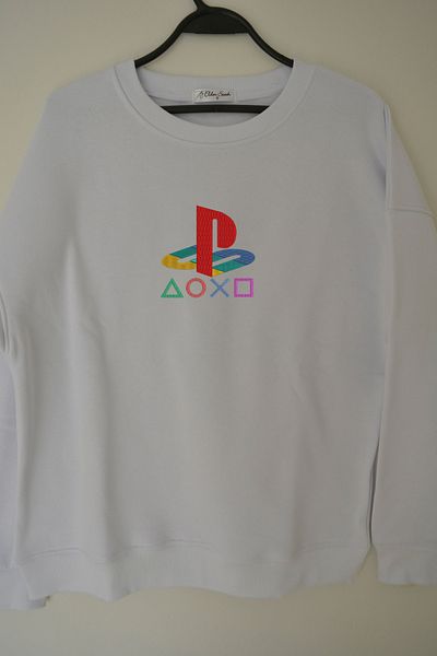 EldenStitch Ps Embroidered Unisex Oversize Sweatshirt