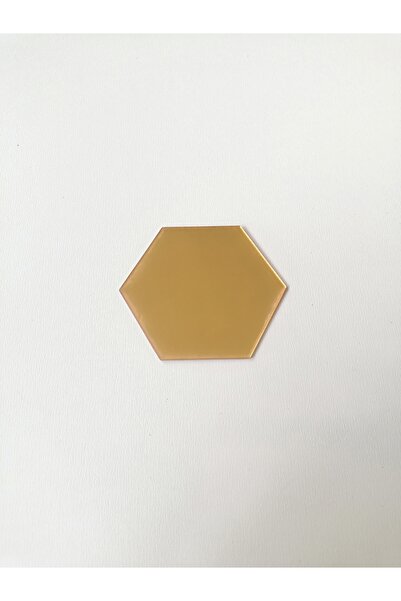 Doğan Decorative Adhesive Mirrored Plexiglass 6 cm Hexagon - 25 Pieces