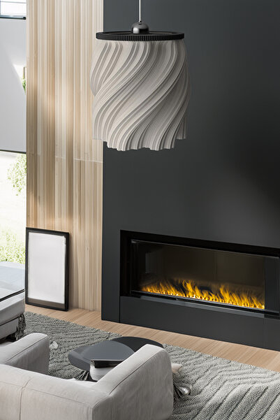 APJ STORE SINCE 2020 Modern Sarkıt Tekli Bohem, Avize, ( 23x27 cm ) Krema Serisi Salon Mutfak Oturma Odası Cafe Bar