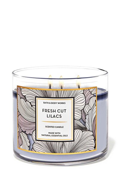 Bath & Body Works شمعة أرجوانية طازجة بثلاثة فتائل