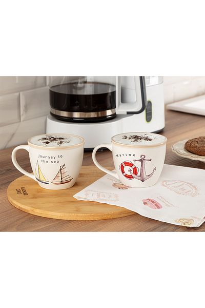 Madame Coco Marine Jardin 2-teiliges Tassenset